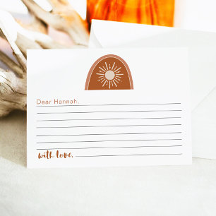 Carte D'accompagnement TINLEY Boho Rainbow 1er Birthday Time Capsule Card