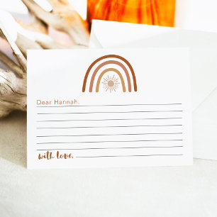 Carte D'accompagnement TINLEY Boho Rainbow 1er Birthday Time Capsule Card