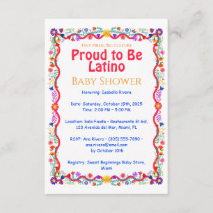 Carte D'accompagnement Tiny Pride, Big Culture - Fière d'être Latino Baby