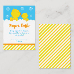 Carte D'accompagnement Tirage au sort de couche jaune et bleu Canard en C
