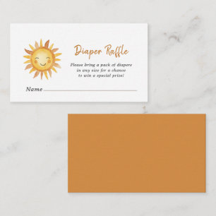 Carte D'accompagnement Tirage au sort de couche pour bébé Boho Sunshine B