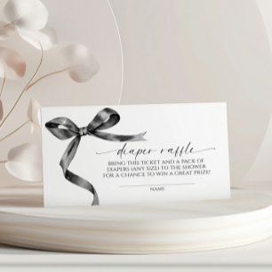 Carte D'accompagnement Tirage au sort de couches Black Bow