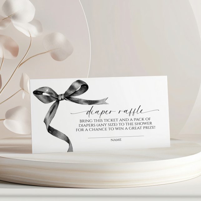 Carte D'accompagnement Tirage au sort de couches Black Bow (Créateur téléchargé)