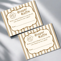 Carte D'accompagnement Tirage au sort de couches Café Bébé Café Français 
