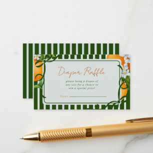 Carte D'accompagnement Tirage au sort de couches Citrus Oranges Green Str