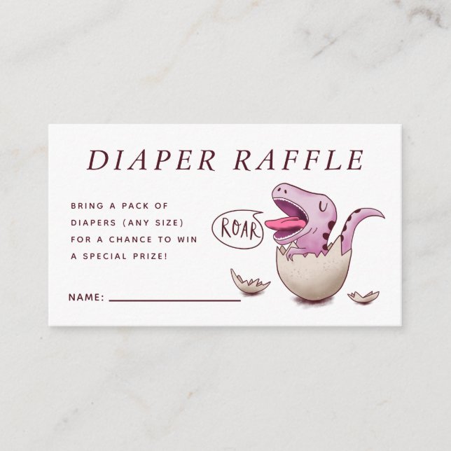 Carte D'accompagnement Tirage au sort de couches pour Baby Shower avec un (Devant)