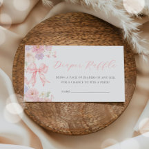 Tirage au sort de couches pour Baby Shower fille a