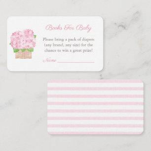 Carte D'accompagnement Tirage au sort de couches pour Baby Shower Fille a