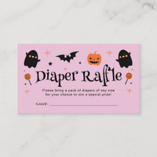 Carte D'accompagnement Tirage au sort de couches pour Baby Shower Hallowe