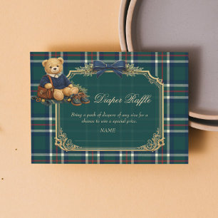 Carte D'accompagnement Tirage au sort de couches pour Baby Shower Ours en