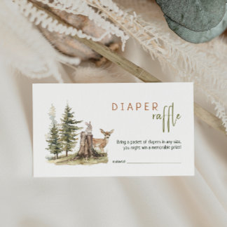 Carte D'accompagnement Tirage au sort de couches pour Baby Shower sur le