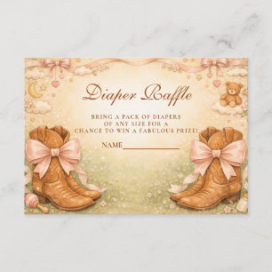 Carte D'accompagnement Tirage au sort de couches pour fille aux bottes ro
