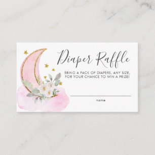 Carte D'accompagnement Tirage au sort de couches rose or Over the Moon Ba