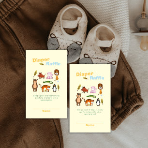 Carte D'accompagnement Tirage au sort de couches sauvage coloré Baby Show