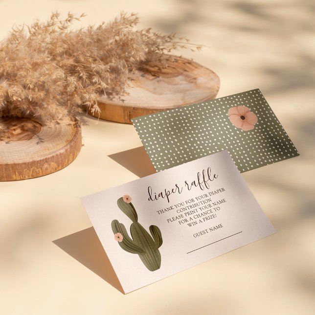 Carte D'accompagnement Tirage au sort des couches Desert Chic (Diapers are classy with our desert chic diaper raffle card. Check our collection for matching items!)
