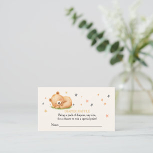 Carte D'accompagnement Tirage au sort des couches pour bébé Ourson dorman