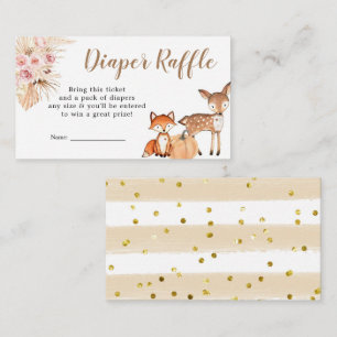 Carte D'accompagnement Tirage de couche Baby Shower Boho Woodland Pumpkin