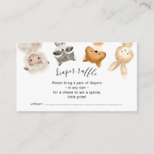 Carte D'accompagnement Tirage de couche bébé animaux de la forêt drôle aq