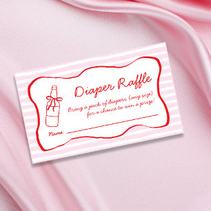 Carte D'accompagnement Tirage de couche Bouteille de soda Ruban Baby Show