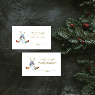 Carte D'accompagnement Tirage de couche Hockey All Star Hiver Baby Shower