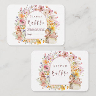 Carte D'accompagnement Tirage de couche pour Baby Shower au Pays des Fées