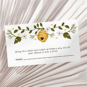 Carte D'accompagnement Tirage de couche pour Baby Shower Bumblebee en nid