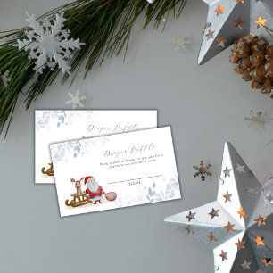 Carte D'accompagnement Tirage de couche pour bébé du Père Noël en traînea