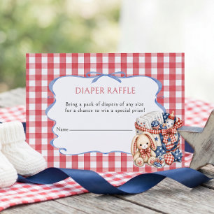 Carte D'accompagnement Tirage de couche pour Fête de Bébé Fille Américain