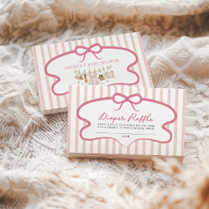 Carte D'accompagnement Tirage de couche rose pâle bébé fait local Cadeau