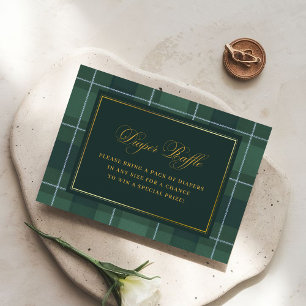 Carte D'accompagnement Tirage de couche tartan vert foncé Polo vintage