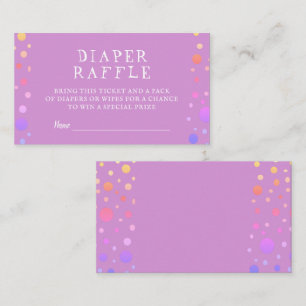 Carte D'accompagnement Tirage de Couches Points Roses Jaunes Mignons 