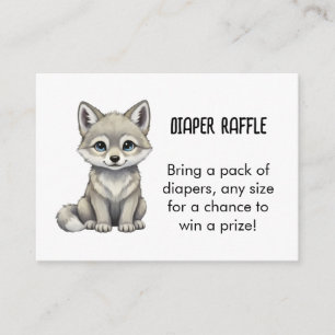 Carte D'accompagnement Tirage de couches pour bébé Loup Shower