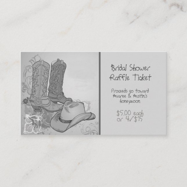 Carte D'accompagnement Tirage de Cowgirl de Style Occidental  (Devant)