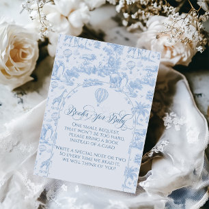 Carte D'accompagnement TOILE Bleu Safari animal bébé garçon douche