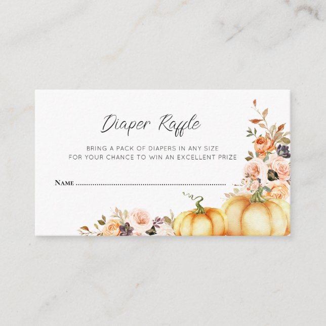 Carte D'accompagnement tombent dans l'amour baby shower de la tombole (Devant)