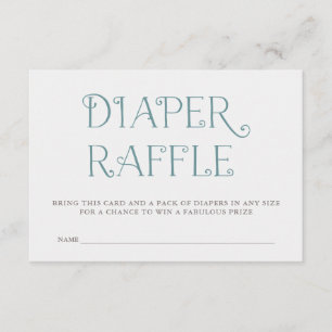 Carte D'accompagnement Tombola de couche-culotte de baby shower de la