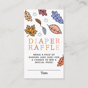 Carte D'accompagnement Tombola de couches pour Baby Shower Tombez amoureu