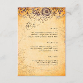 Carte D'accompagnement Toscane Toscane Toscane Automne Tracery Texture