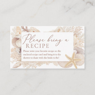 Carte D'accompagnement Toute la mer est un amour Recette pour une fête de