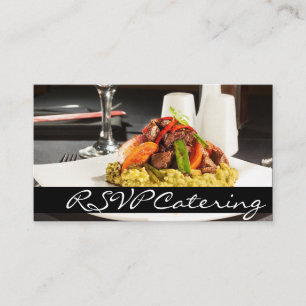 Carte D'accompagnement Traiteur Chef Organisateur de Mariage Nourriture R