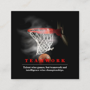 Carte D'accompagnement Travail d'équipe Basketball Motivationnel Inspiran