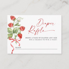 Carte D'accompagnement Trendy Meadow Fraise Baby shower Déchets Raffle