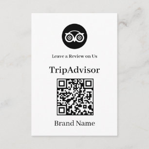 Carte D'accompagnement Tripadvisor QR Lien de révision d'entreprise