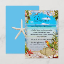 Tropical Beach Floral Détails du Mariage