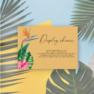 Carte D'accompagnement Tropical floral - Afficher la douche
