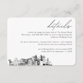 Carte D'accompagnement Tucson Mariage Hotel Détails du bloc de chambre