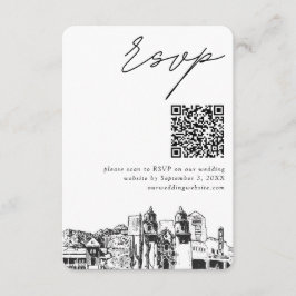Carte D'accompagnement Tucson Mariage moderne RSVP QR Code petit