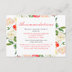 Carte D'accompagnement Tulipes et Daffodils Mariage de printemps