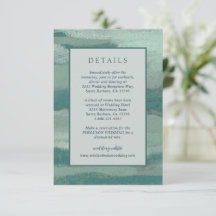 Turquoise Absract Coastal Chic Mariage moderne