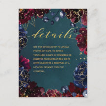 Turquoise Bordeaux Sapphire Jewel Tone Mariage Dét